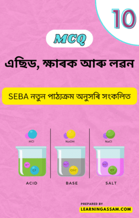 Read more about the article Class 10 Science Chapter 2 MCQ – এছিড, ক্ষাৰক আৰু লৱন